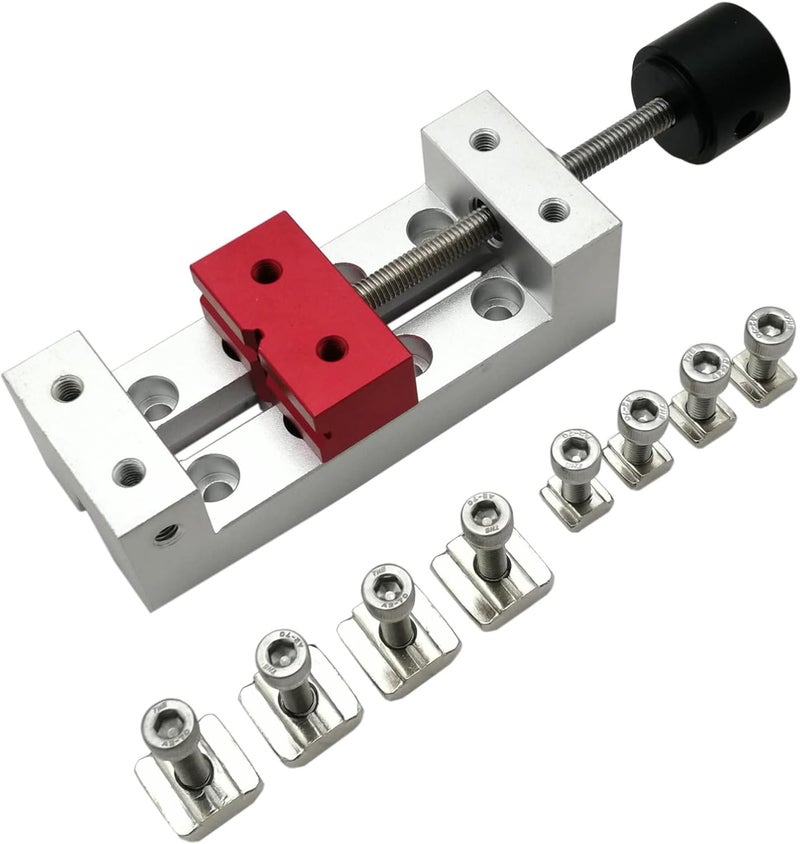 IKRANBIRD CNC Mini Flat Clamp, Aluminum Alloy Structure, Maximum Clamping Width 50mm, Small Tiger Pliers, Repair Tools - Image 1